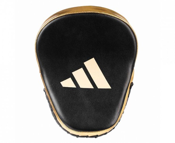 Лапы для бокса Adidas adiPFP01M, AdiStar Pro Speed MF Focus Pad, черный/золотой