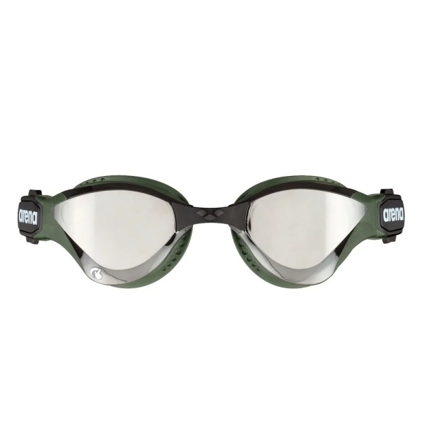 Очки для плавания Arena Cobra Tri Swipe Mirror 002508-560, серебристые линзы, зеленый/черный