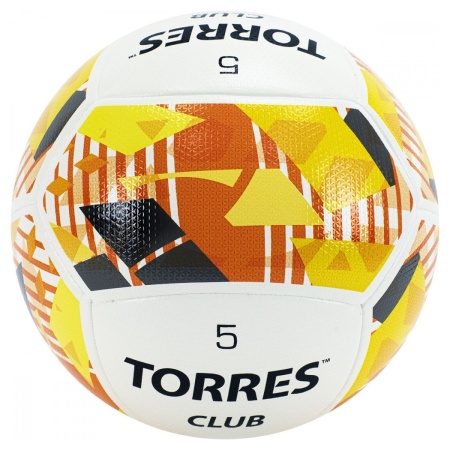Мяч футбольный Torres Club F320035, разм. 5, белый/оранжевый