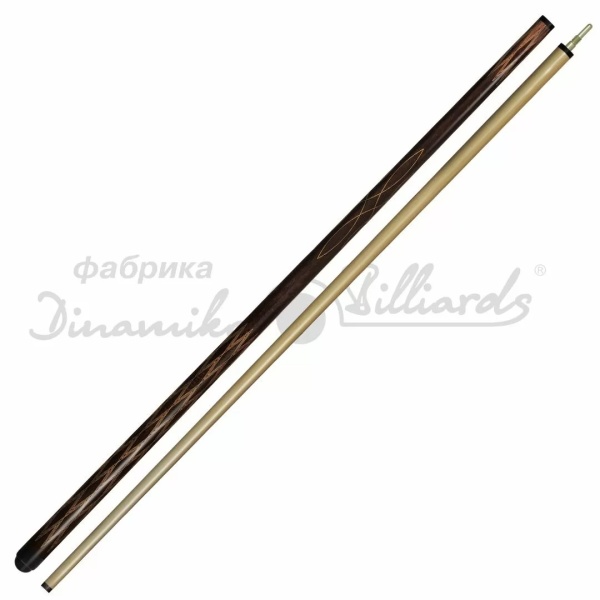 Кий бильярдный Dinamika Billiards Любительский 2-5-P/2-6-P Орнамент, двухсоставный, венге/эбен