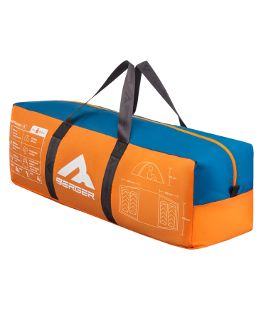 Палатка туристическая Berger Travel Forest 4 BTF244T-01. 4-местная, синий