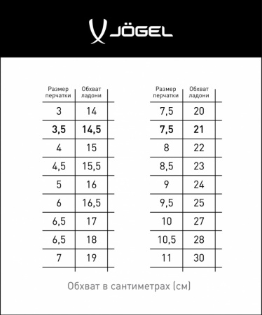 Перчатки вратарские Jogel Magnum Sala EL4, белый