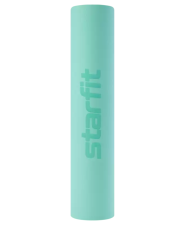 Коврик для йоги StarFit FM-201, ТПЭ, 6 мм, разм. 183 х 61 см, мятный/серый