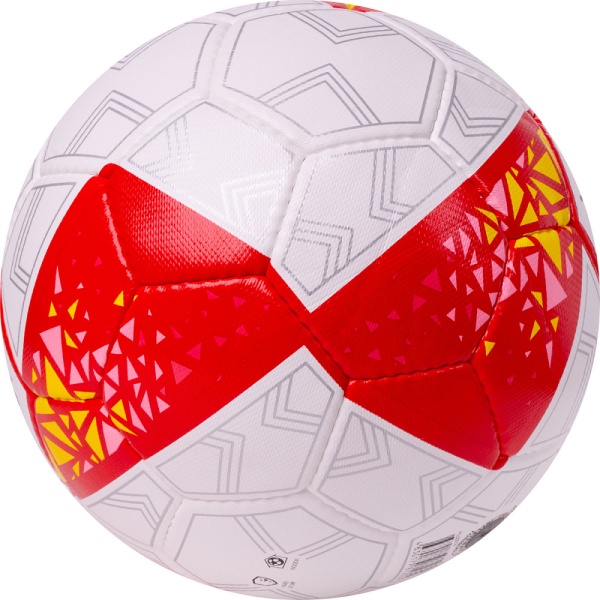 Мяч футзальный Torres Futsal Match FS323774, разм.4, 32 пан. ПУ,4 подкл.слоя, ручн.сш, бел/крас/желт
