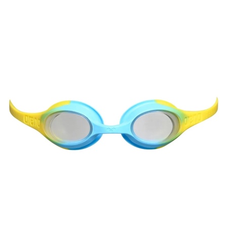 Очки для плавания Arena Spider Kids 004310-202, прозрачные линзы, голубой/желтый