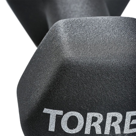Гантель цельнолитая Torres PL55015, неопрен, 5 кг, черный