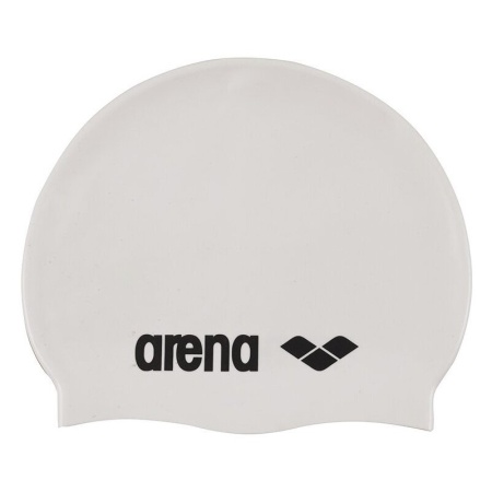 Шапочка для плавания Arena Classic 91662, силикон, белый