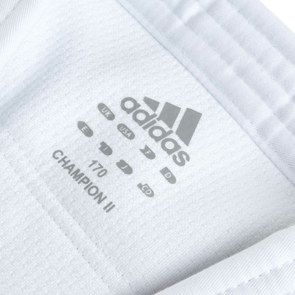 Кимоно для дзюдо Adidas 5523, белый/желтый, разм. 150 см