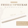 Палка гимнастическая GS-28-100, диам. 28 мм, длина 100 см, дерево нелакиров., бежевый