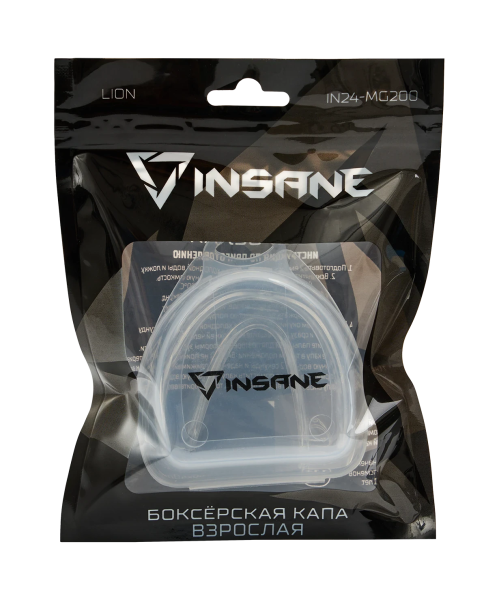 Капа для бокса Insane Lion IN22-MG200 (ЦБ-00003843), взрослая, с футляром, прозрачный