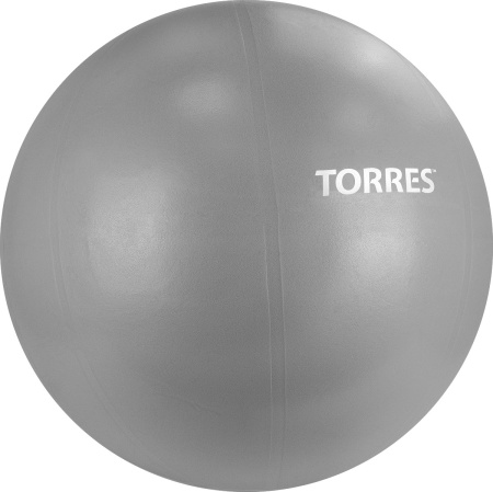 Фитбол Torres AL122165GR, 65 см, гладкий, с насосом, серый