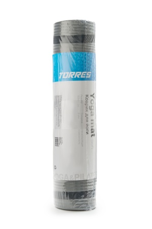 Коврик для йоги Torres Soft, YL10108, NBR (синт.каучук), 8 мм, разм. 183 х 61 см, серый