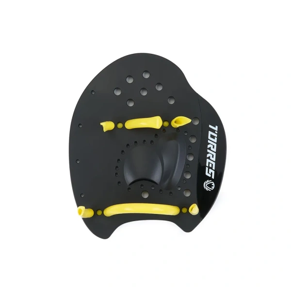 Лопатки для плавания Torres SWP112401BL, черный/желтый, разм. S