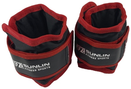 Утяжелители универсальные Sunlin, 6 кг (2 шт х 3 кг), черный/красный