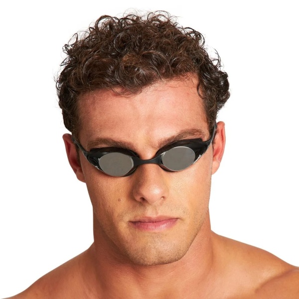 Очки для плавания Arena Cobra Swipe Mirror 004196-550, серебристые линзы, черный