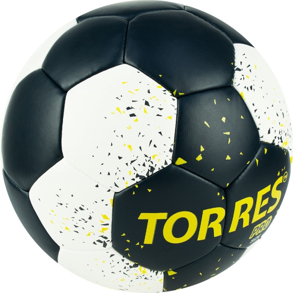 Мяч гандбольный Torres Pro H32163, ПУ, 4 подкл. слоев, гибрид сшивка, черный/белый, разм. 3