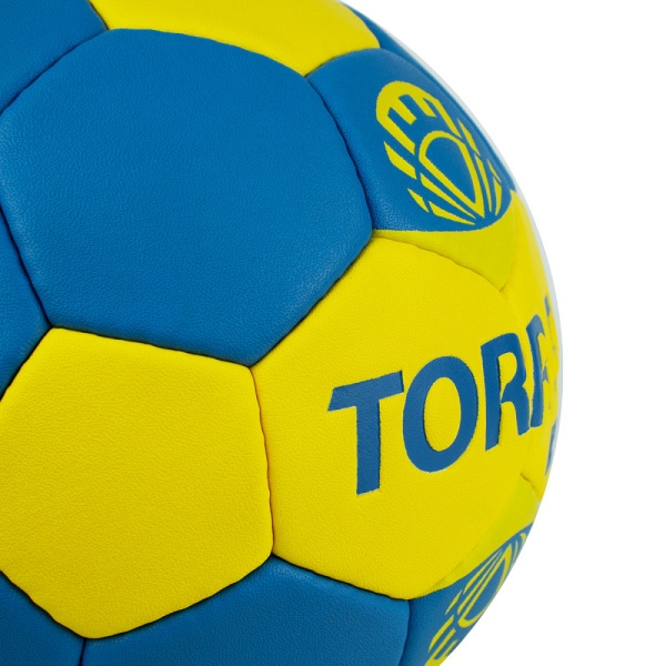 Мяч гандбольный Torres Club H32431, ПУ, 5 подкл. слоев, руч. сшивка, желтый, разм. 1