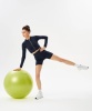 Фитбол StarFit GB-111, 65 см, антивзрыв, с насосом, лаймовый