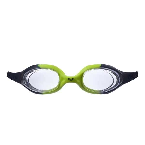 Очки для плавания детские Arena Spider JR 92338-71, прозрачные линзы, черный/зеленый