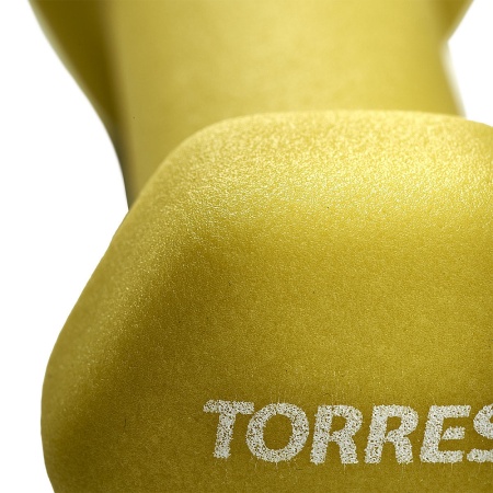 Гантель цельнолитая Torres PL550105, неопрен, 0.5 кг, желтый