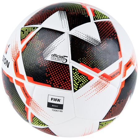 Мяч футбольный Vision Spark, F324045, р.5, FIFA Basiс, 24 пан,ПУ,2 подкл.слой,гибрид.сшив, бел-мульт