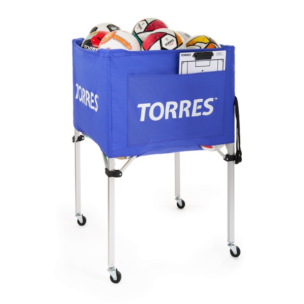 Корзина для мячей Torres SS11022, разм. 67 х 103 см, глуб. 45 см, на 25-30 мячей, синий