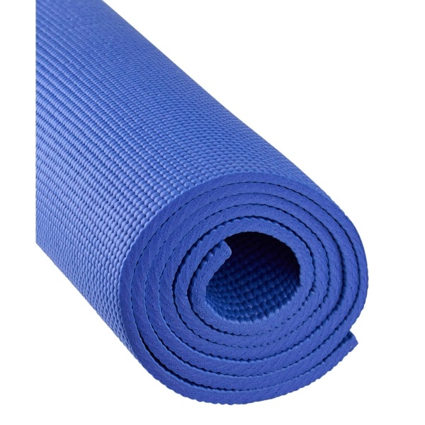 Коврик для йоги StarFit FM-101, ПВХ, 8 мм, разм. 183 х 61 см, темно-синий